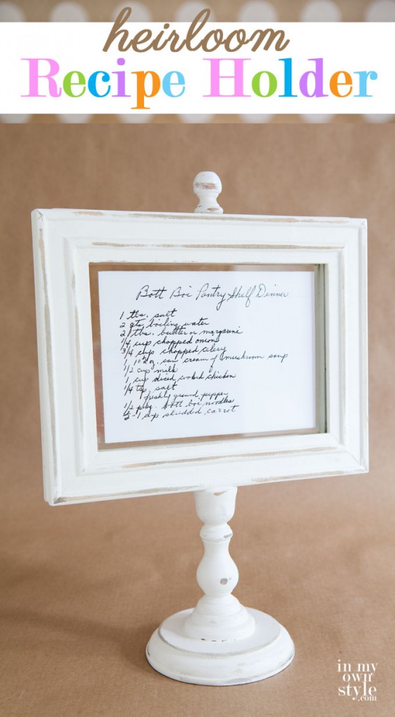 Recipe-Holder Photo Frame step by step photo tutorial