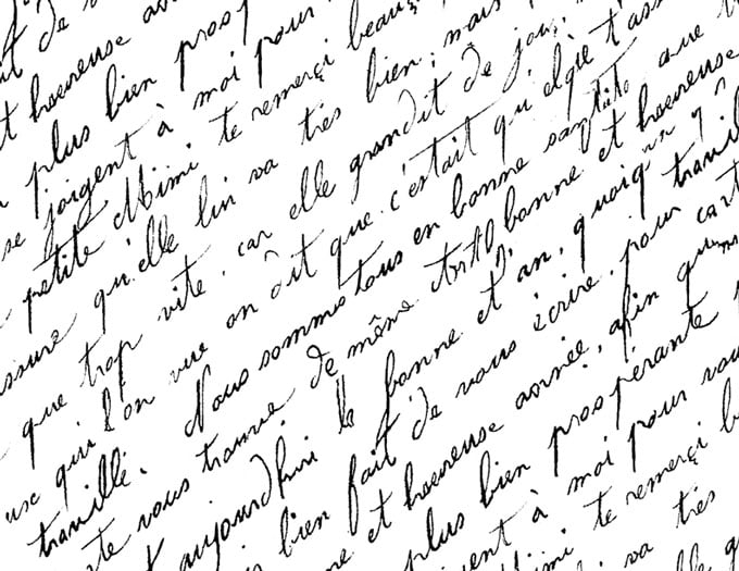 Antique-French-script-handwriting-free-printable