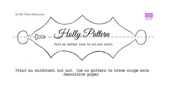 Christmas-Holly-Pattern-for-Paper-Garland