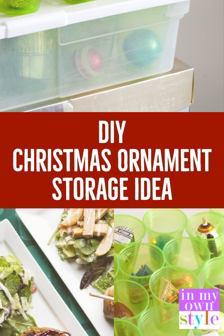 Christmas ornament storage idea