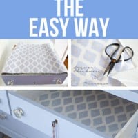 So easy... a much faster way to line a draw with decorative paper. No measuring tape needed! In My Own Style