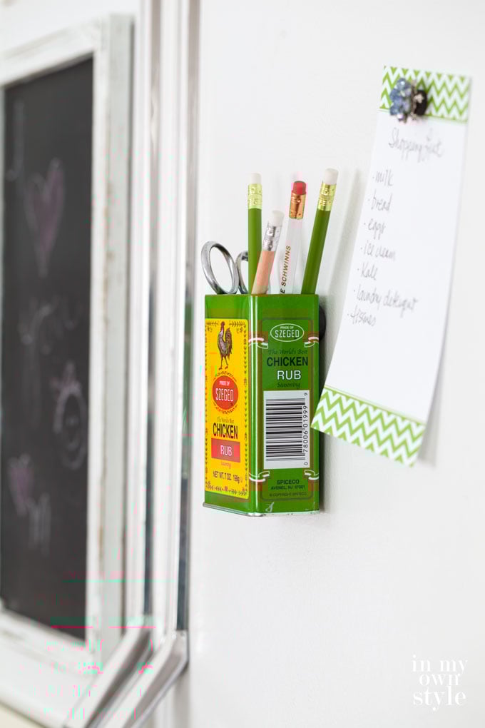 Clever and useful way to repurpose colorful spice tins | In My Own Style