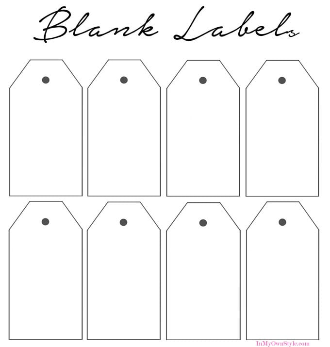 Blank labels to print