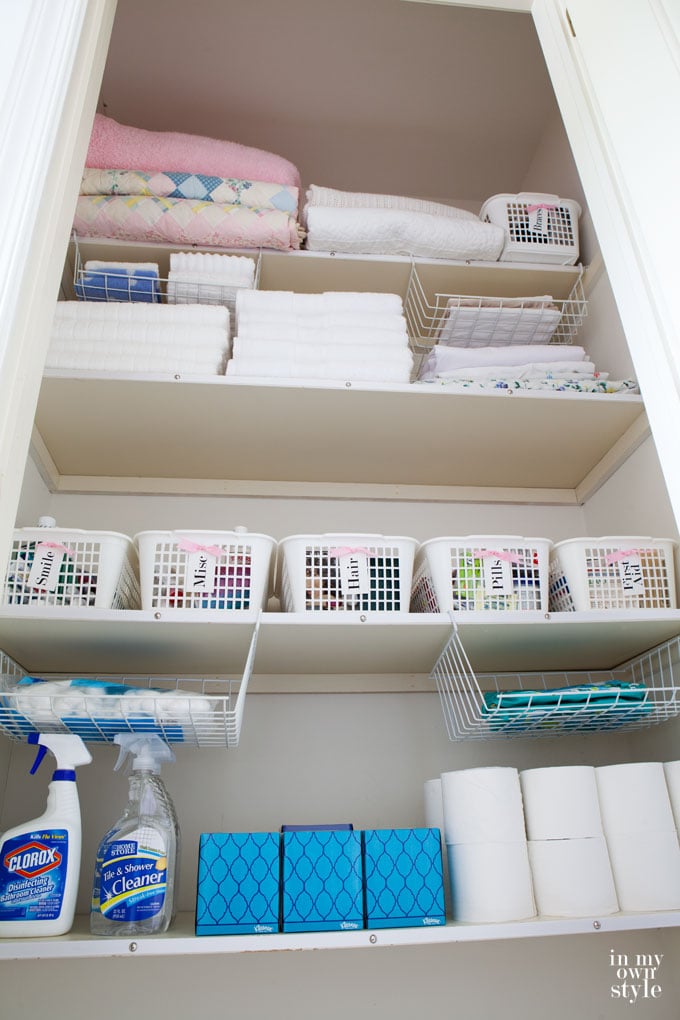 Linen closet makeover