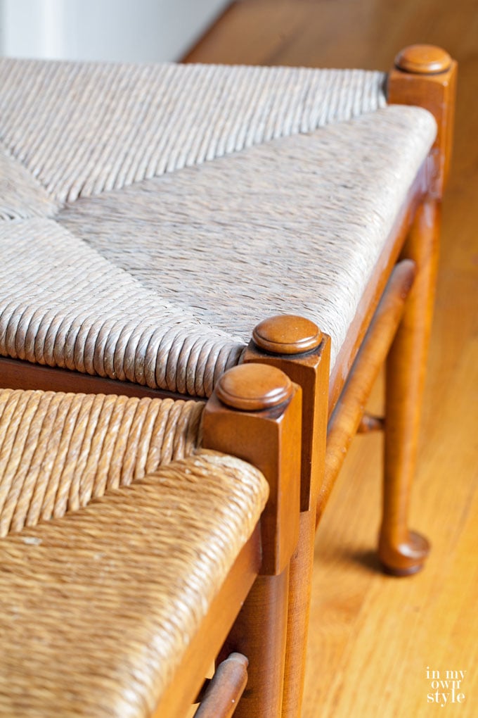 How to stain rush seats using driftwood finish stain