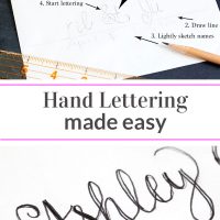 No fancy calligraphy skills needed to create pretty hand lettering for envelopes, chalkboards and more. Follow these easy steps and in no time you will be creating your own unique hand lettering or script