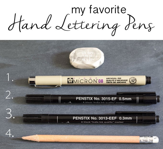 the best pens for hand lettering