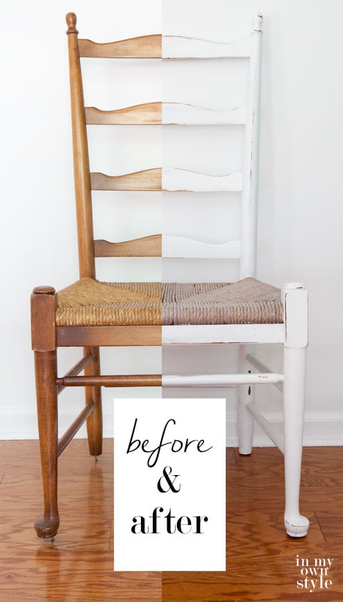 Furniture makeover using DIY chalk paint