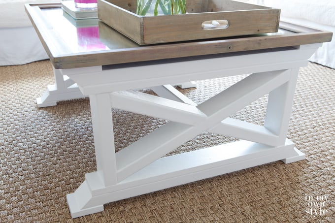 Table made by repurposing a mirror