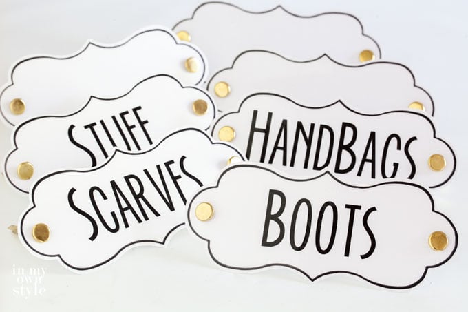 Free printable labels to use around your home to help you stay organized
