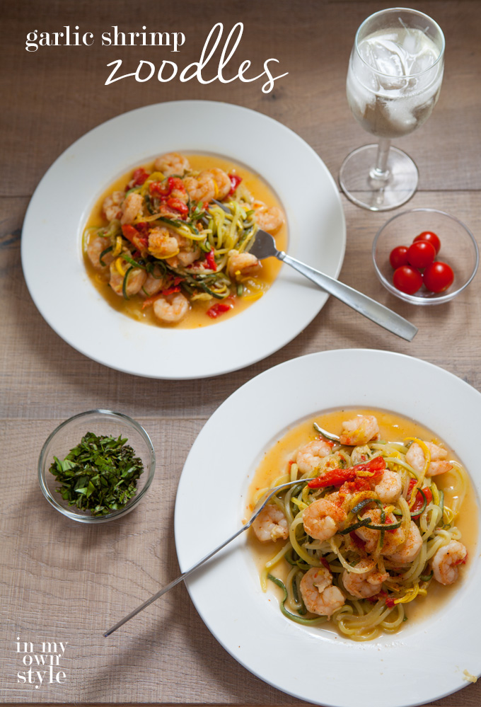What to make with all the zucchini besides muffins and breads . This garlic shrimp zoodle recipe makes a star of Zucchini.