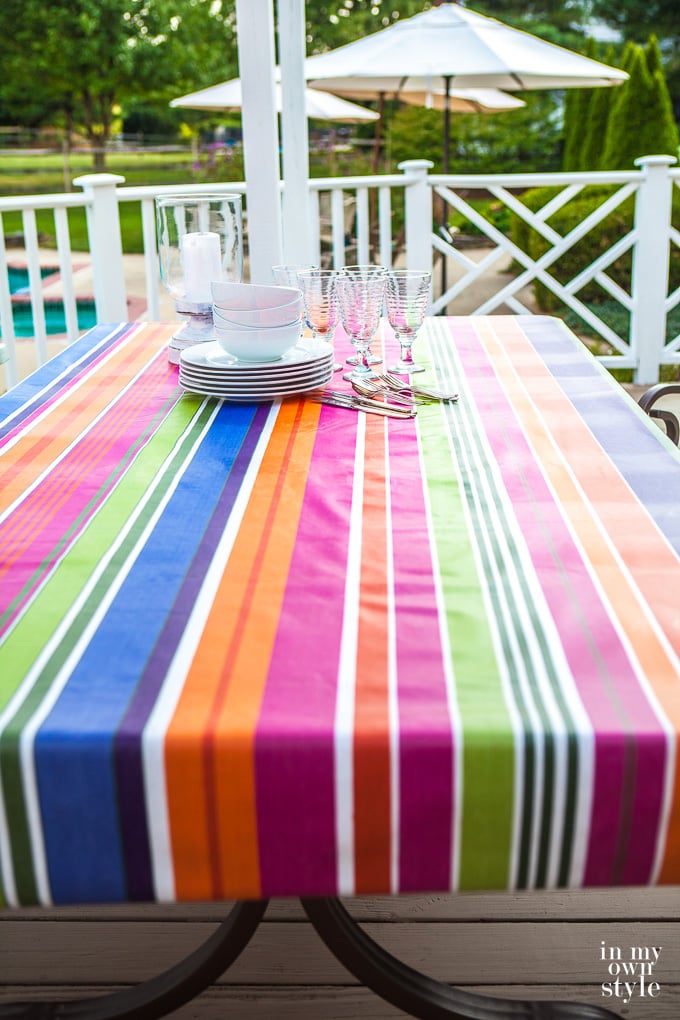 No Sew Easy Care wipeable tablecloth