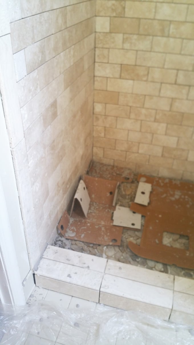 grouting a stone tile shower