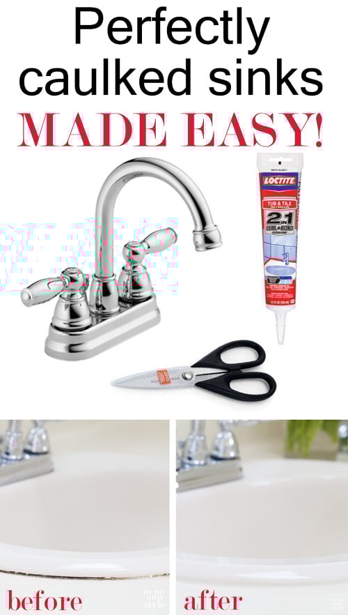 how to caulk around a sink with pro results