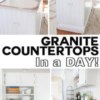 If you like the look of granite, but not the cost and or time it takes to install it, check out this post to see how granite, quartz, or glass countertops can be installed with little or no kitchen downtime. | In My Own Style