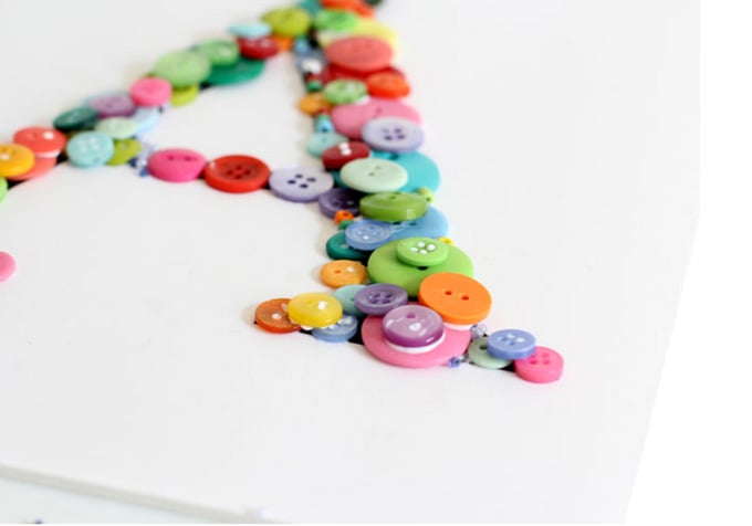 Button art step by step photo tutoral