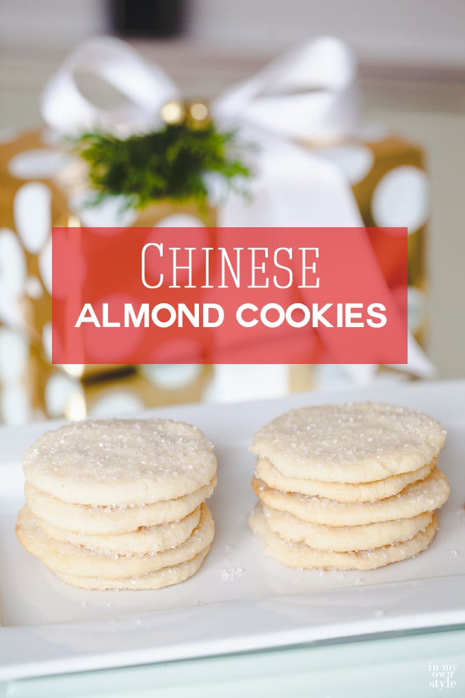Chinese Almond Cookie Recipe . These are not only delish, but so easy to make. Better make a double batch because once they are made... they will be consumed fast. They also make a great hostess gift when place in a pretty box tied with a ribbon. | In My Own Style