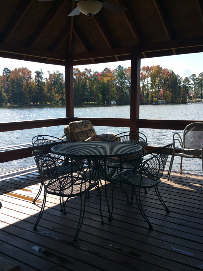 gazebo on lake