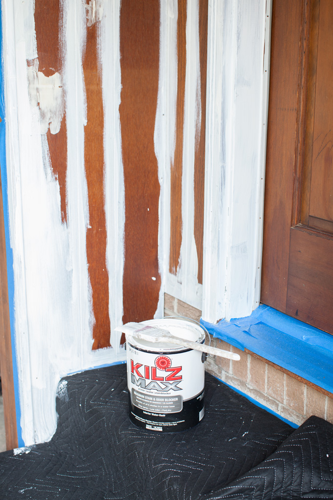 The best water based stain blocking primer to use to paint wood paneling from the 1970's. InMyOwnStyle.com