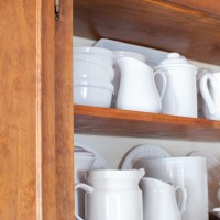 How to fix a scratch on a stained kitchen cabinet