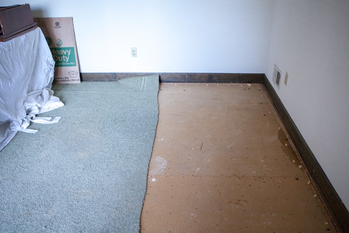 Before and after flooring makeover