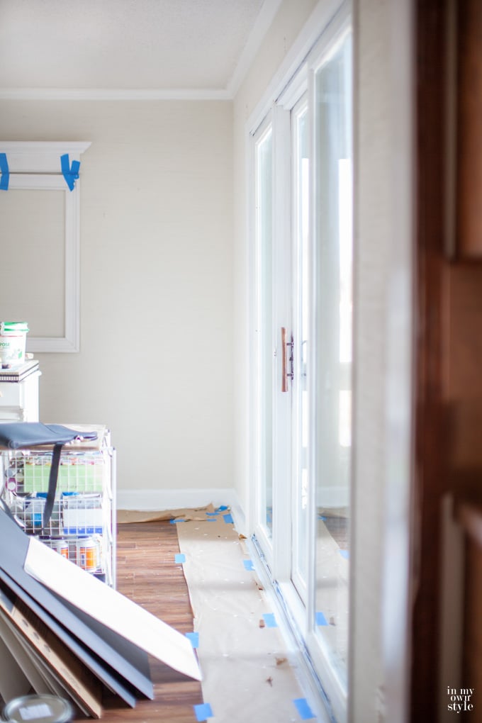 How to paint over dark stained trim in a home