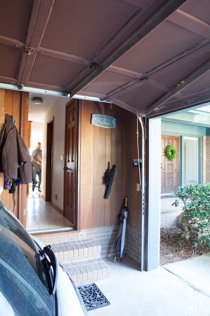 How to paint over dark wood paneling. DIY decorating inspiration. 