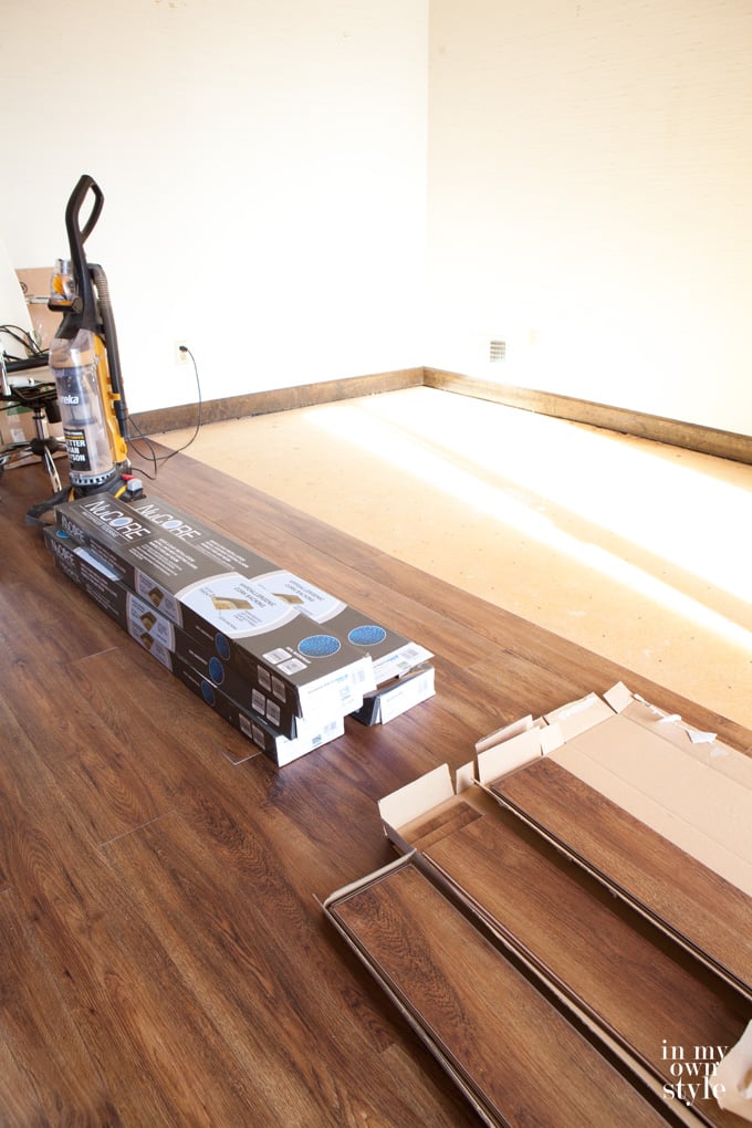 Installing a floating vinyl laminate floor