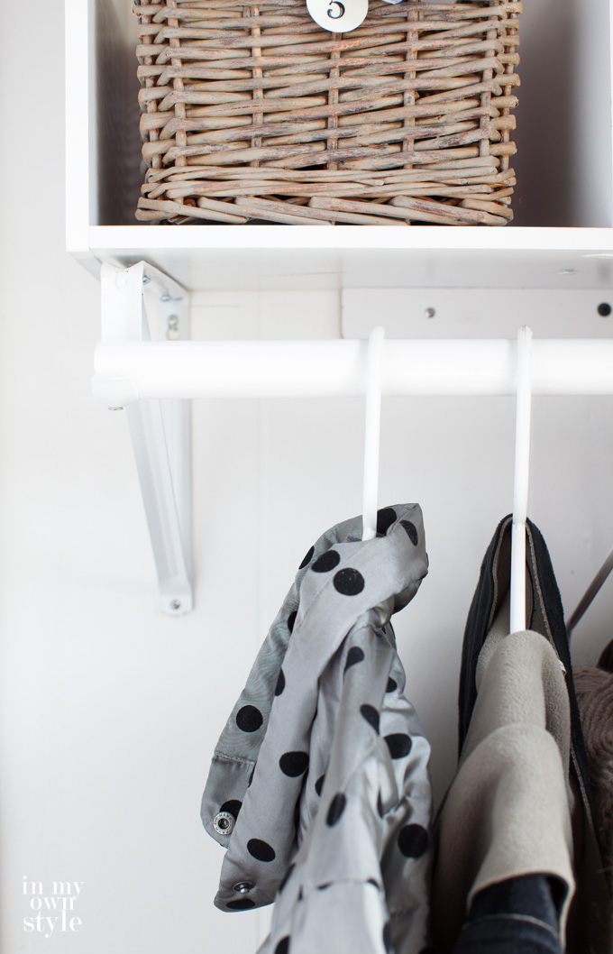 DIY mudroom idea