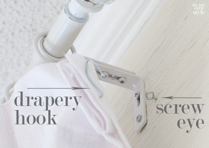 How to hide side view of hanging drapes
