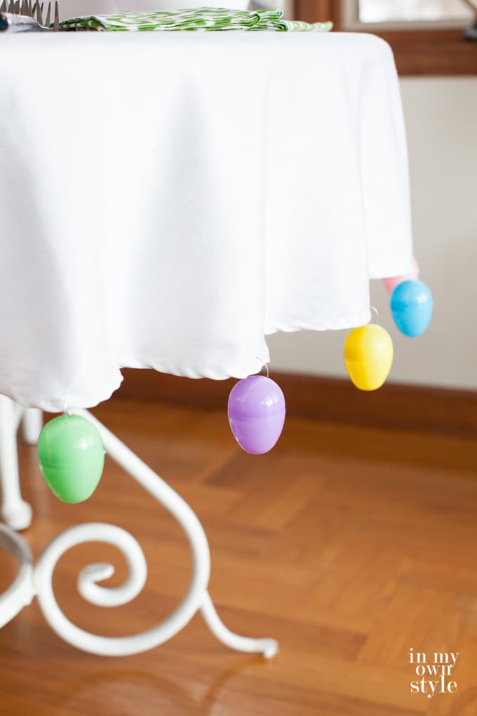 Decorative uses for plastic Easter eggs.