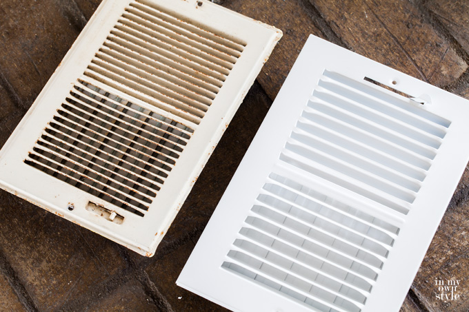 Replacing heating vents in fixer upper