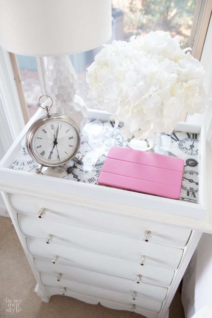 Night table in bedroom decor