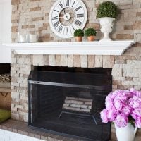 AirStone Fireplace Makeover. If you haven't used AirStone to transform a room or space in your home you are missing out on one great and easy product to work with. It can even be used on exteriors.