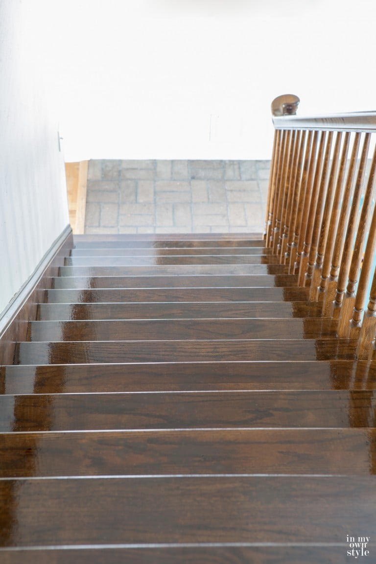 How to stain staircase steps