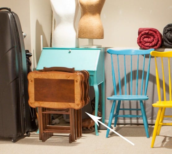 How to makeover a second hand set of TV trays
