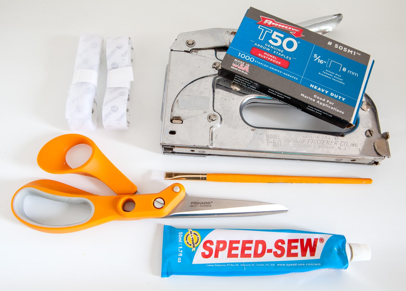 Supplies needed to make a cushioned headboard