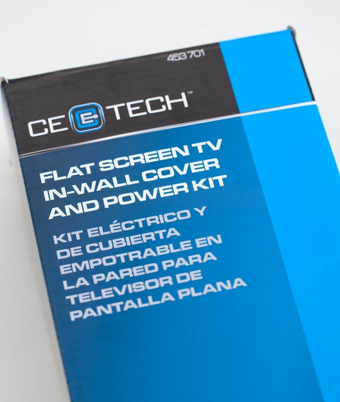 Kit used to hide TV wires in a wall