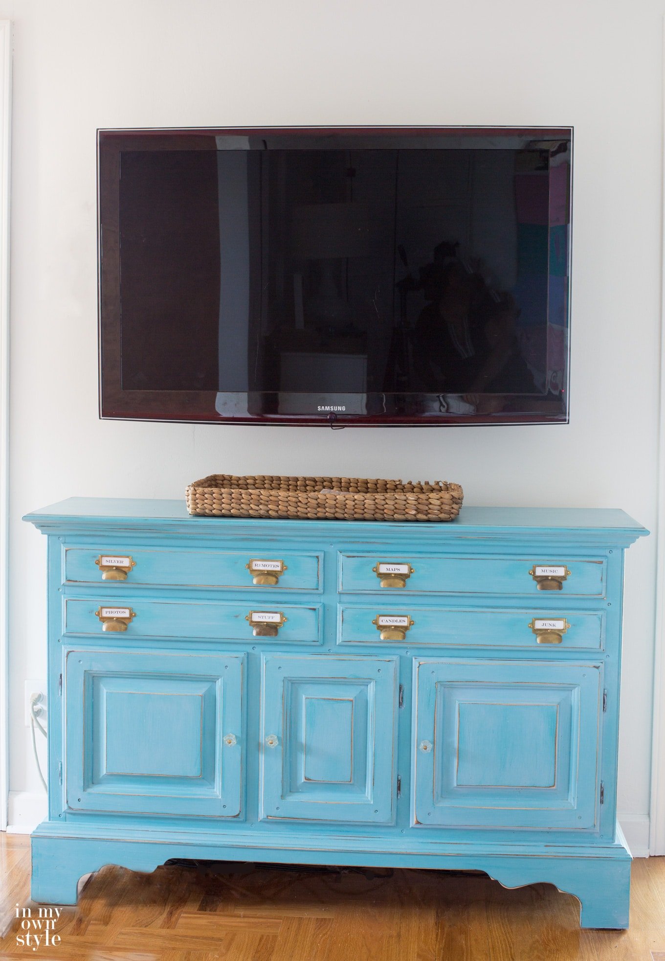 How to hide the TV cable box on a wall mounted TV