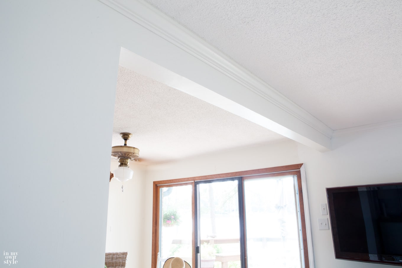 Adding a ceiling beam when removing a wall