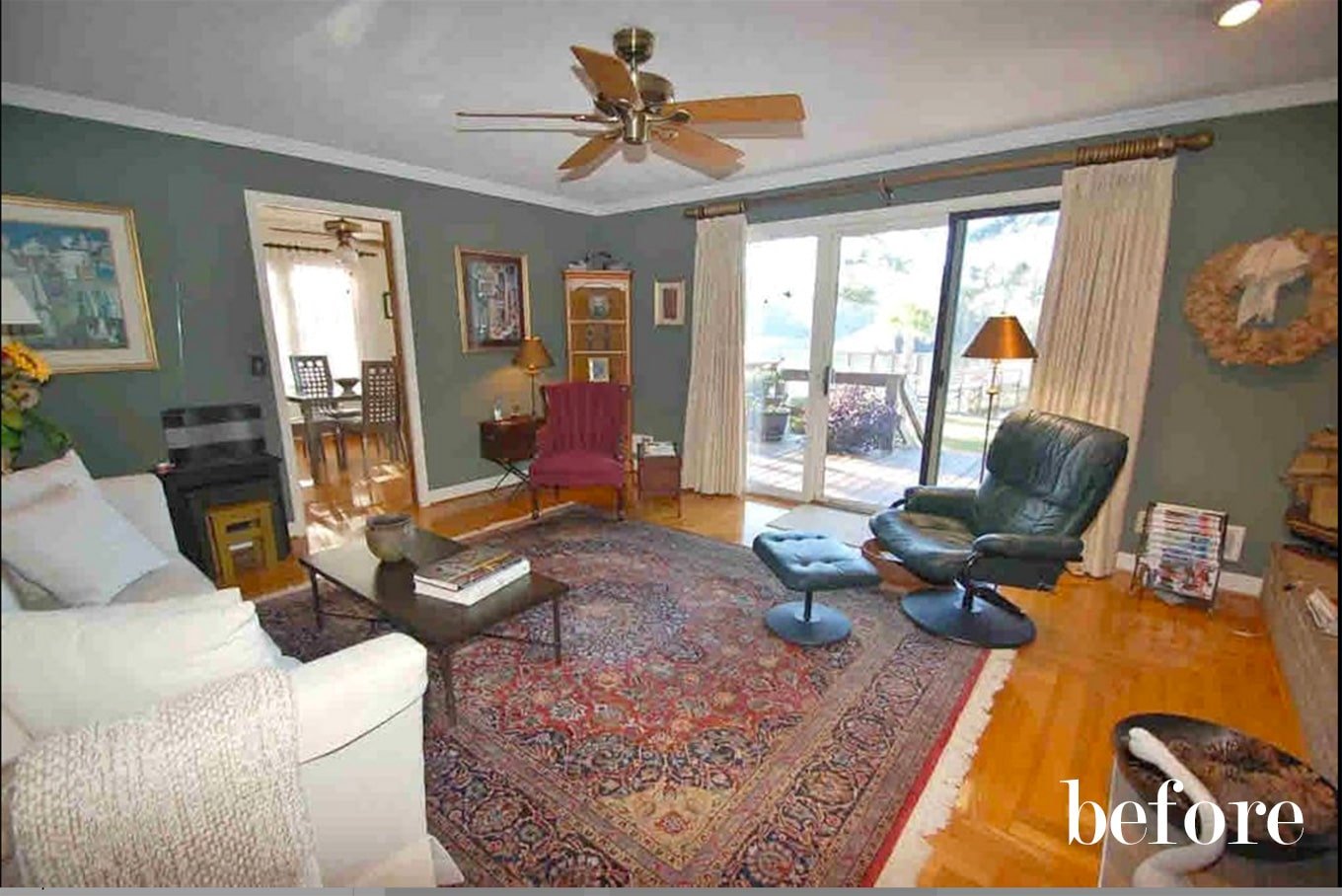 Before and after open concept living