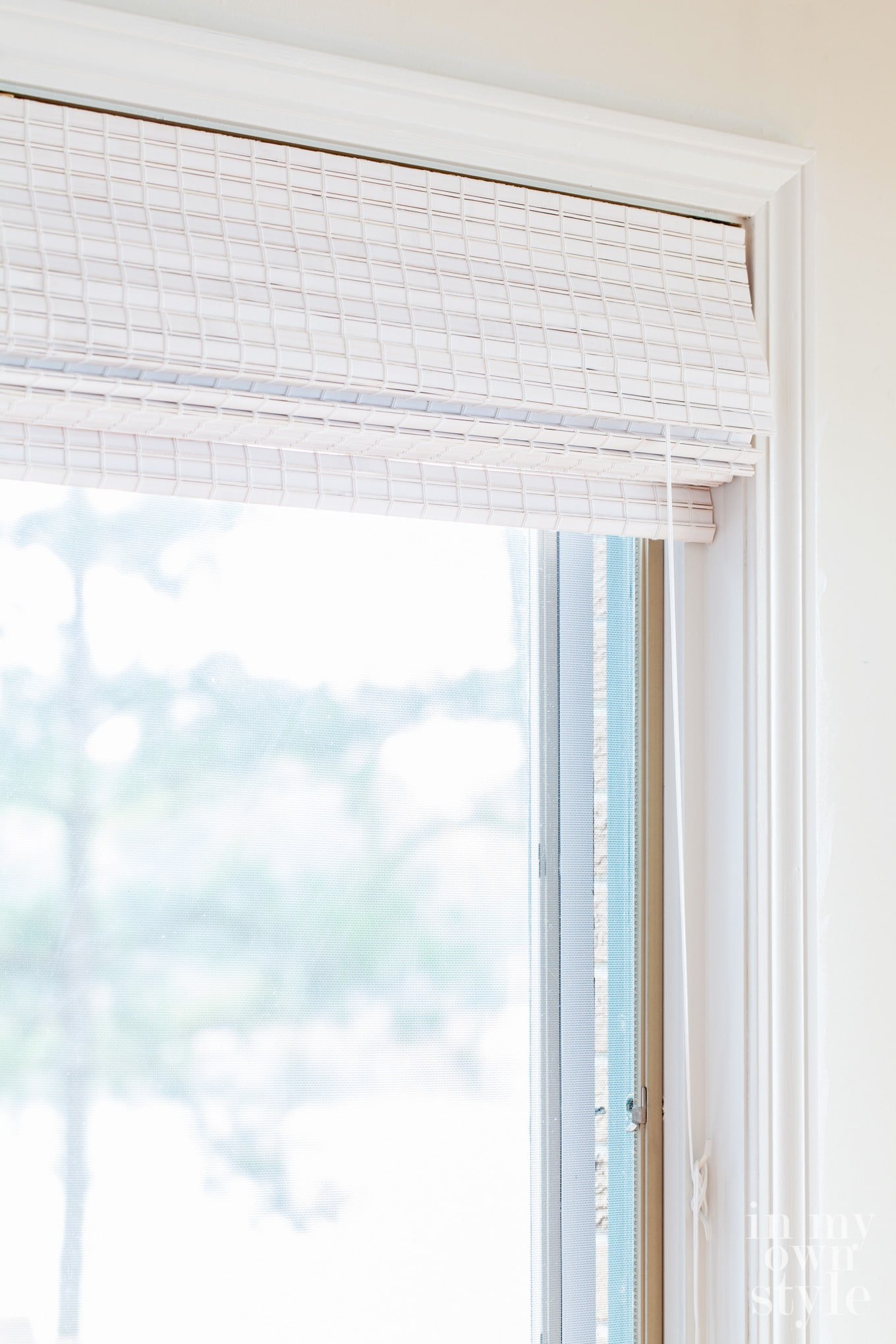 Where to buy white bamboo window shades | In My Own Style blog
