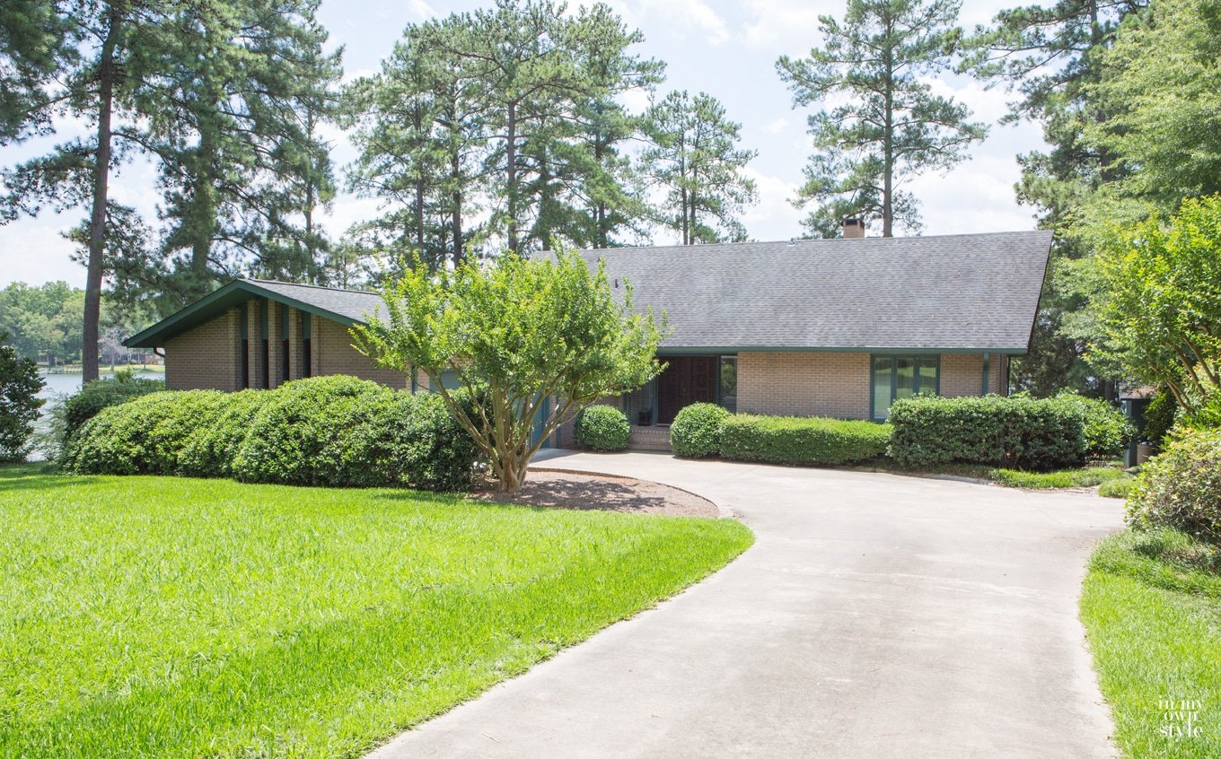 front view of lake house