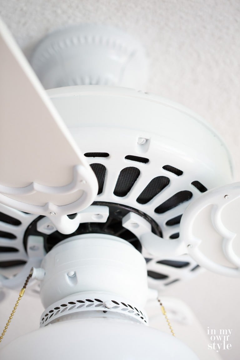 How to paint a ceiling fan without having to take it down