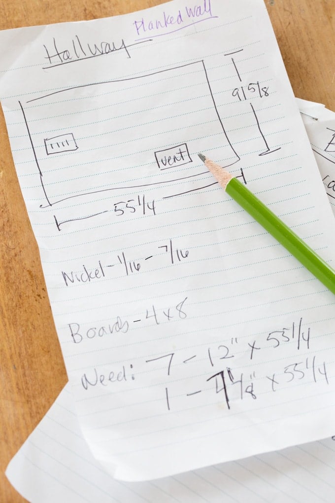 How to measure a wall for shiplap wood planked walls