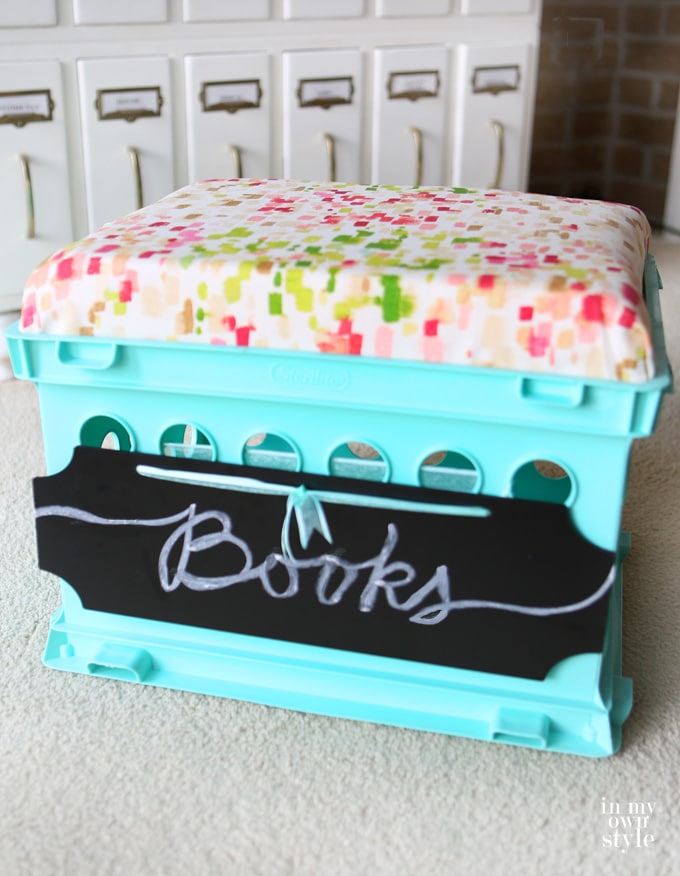 Cheap college storage for dorm rooms using plastic storage crates