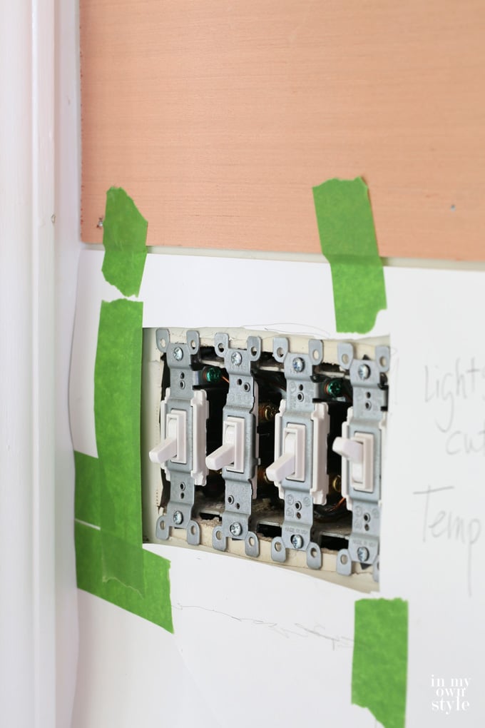 How to cut out outlets and switch plates when installing a wood plank or ship lap wall