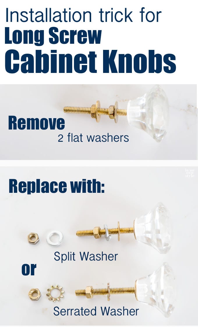 Where to buy and how to tighten loose cabinet knobs.