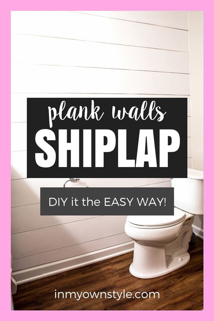 The easy way to add Shiplap or planked walls to your home. Full step-by-step tutorial shows you how. Tips and tricks that make it easy.