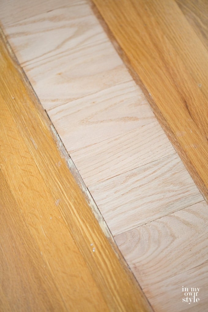wood used to repair a hardwood floor